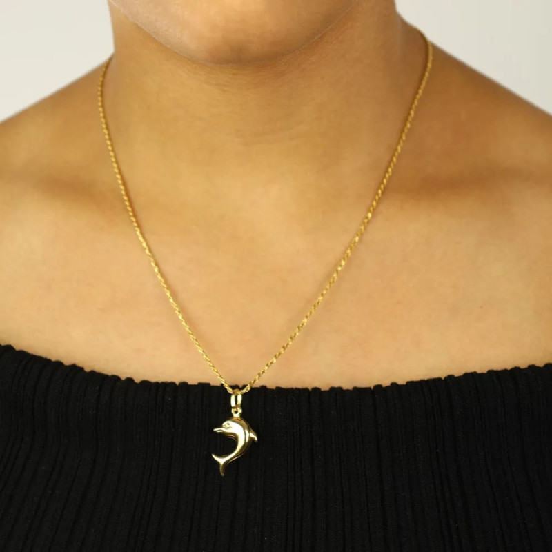 Anhänger aus 18 Karat Gelbgold – Motiv „Delphin“