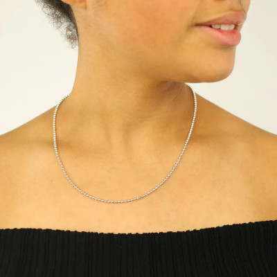 Zilveren ketting - Kogelschakel