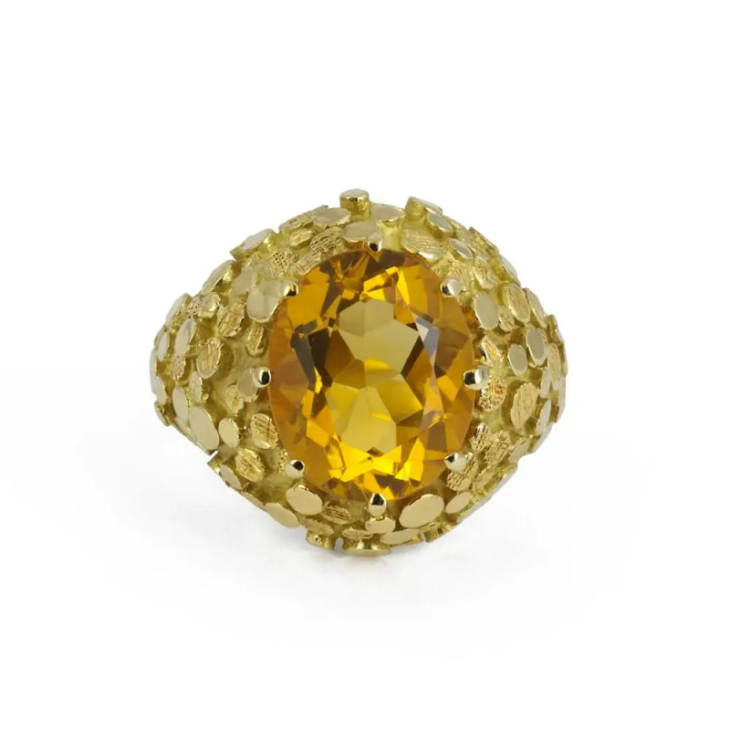 Ring aus 18 Karat Gelbgold mit Citrin