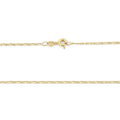 Ketting van 18 karaats geelgoud - Afwisselend ovale en ronde schakels