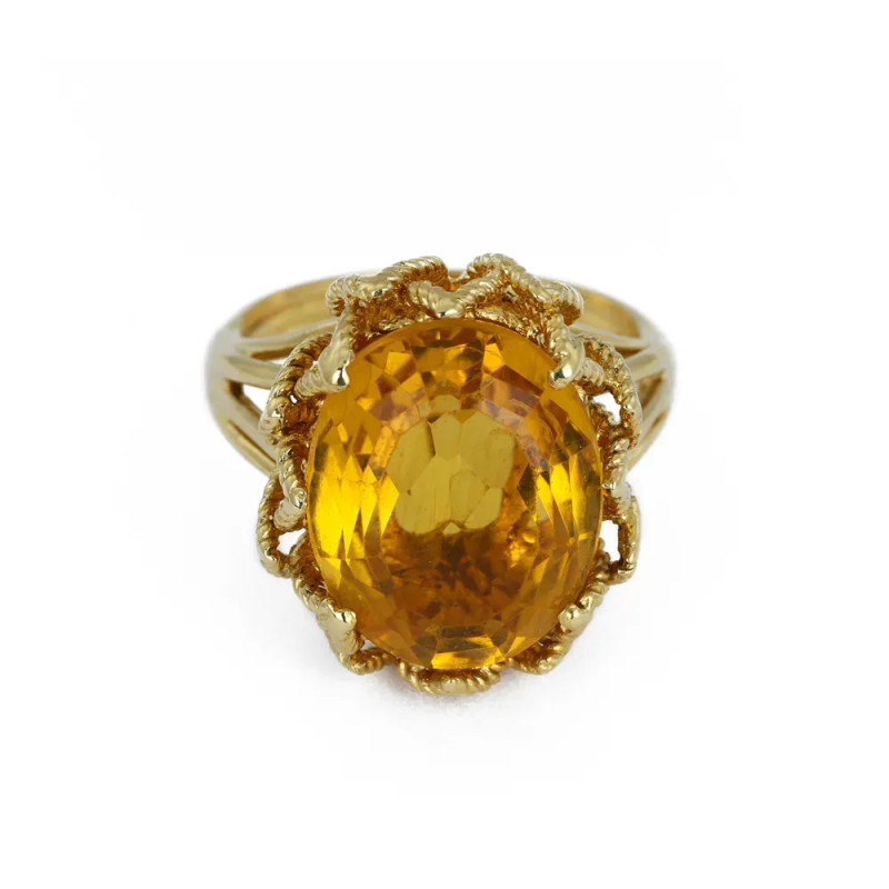 Ring aus 18 Karat Gelbgold mit Citrin