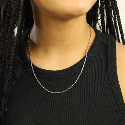Silver Chain - Square Link