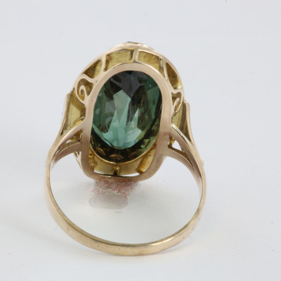 Catawiki - Bague en Or jaune 8k avec Verre taillé