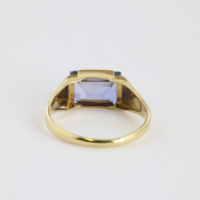Catawiki - Bague en Or 18k avec Saphir Synthétique