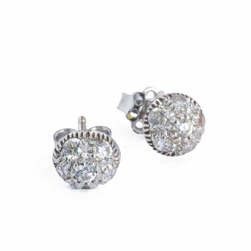 Ohrringe aus 18 Karat Weißgold mit Zirkonia
