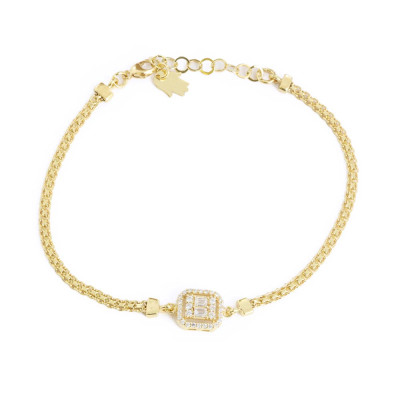 Armband van 18 karaats geelgoud met zirkonium