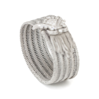 Armband in 18 karaats witgoud met diamanten