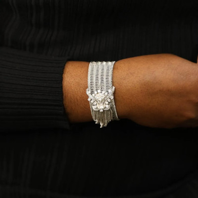 Armband in 18 karaats witgoud met diamanten
