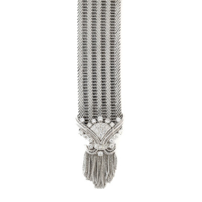 Armband in 18 karaats witgoud met diamanten