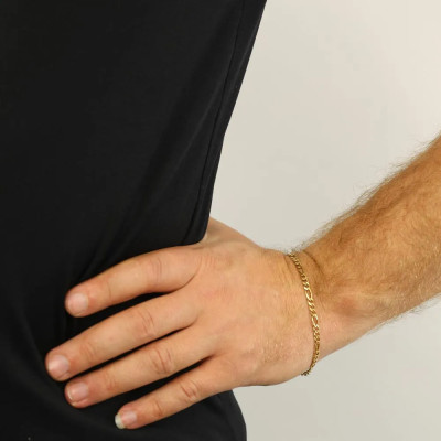 Armband aus 18 Karat Gelbgold – Figaro-Glieder