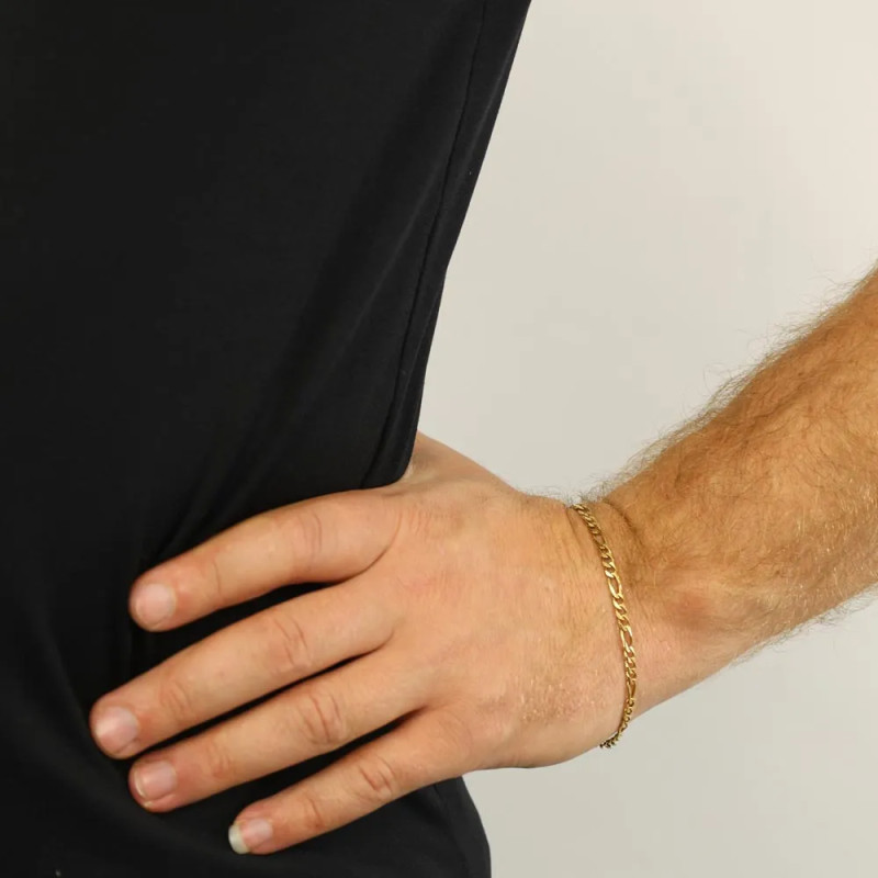 Armband aus 18 Karat Gelbgold – Figaro-Glieder