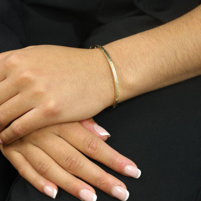 Bracelet en Or jaune 18k - Jonc