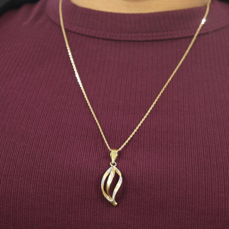 Pendentif deux Ors 18k