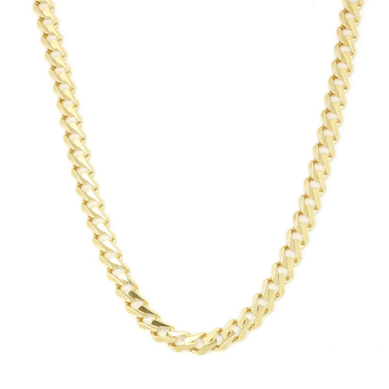 Halskette aus 18 Karat Gelbgold – kubanisches Gliederkettenglied