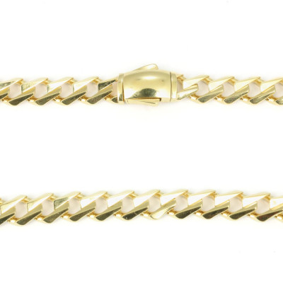 Halskette aus 18 Karat Gelbgold – kubanisches Gliederkettenglied