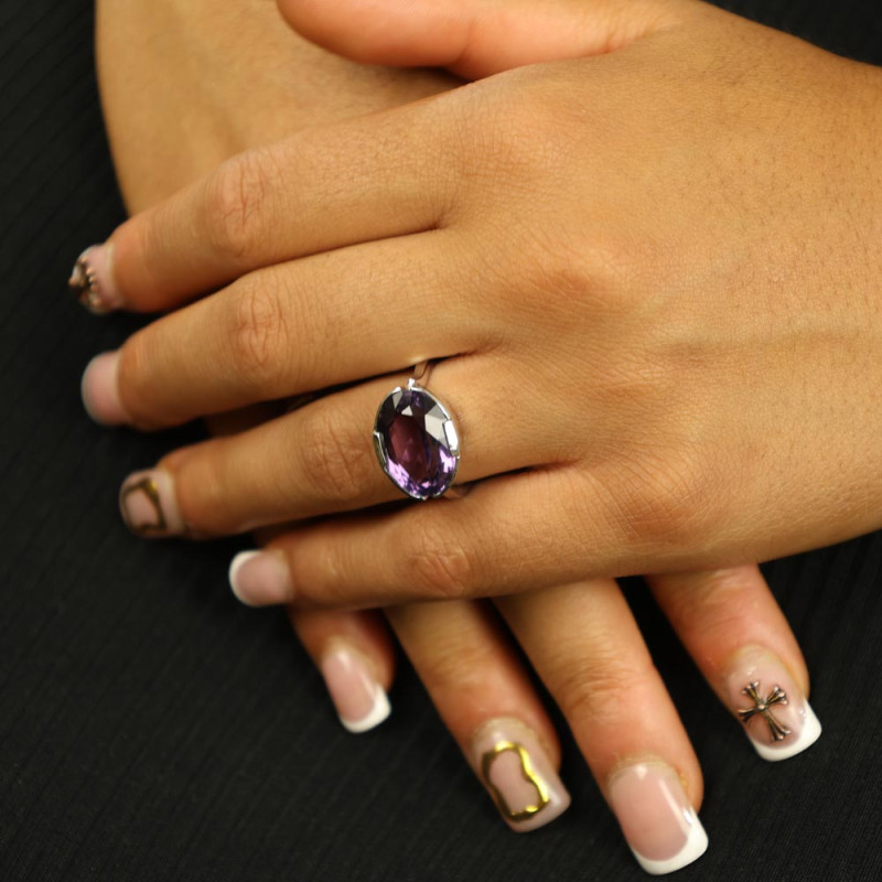 Silberring mit Amethyst – Kreation Marchand d'Or