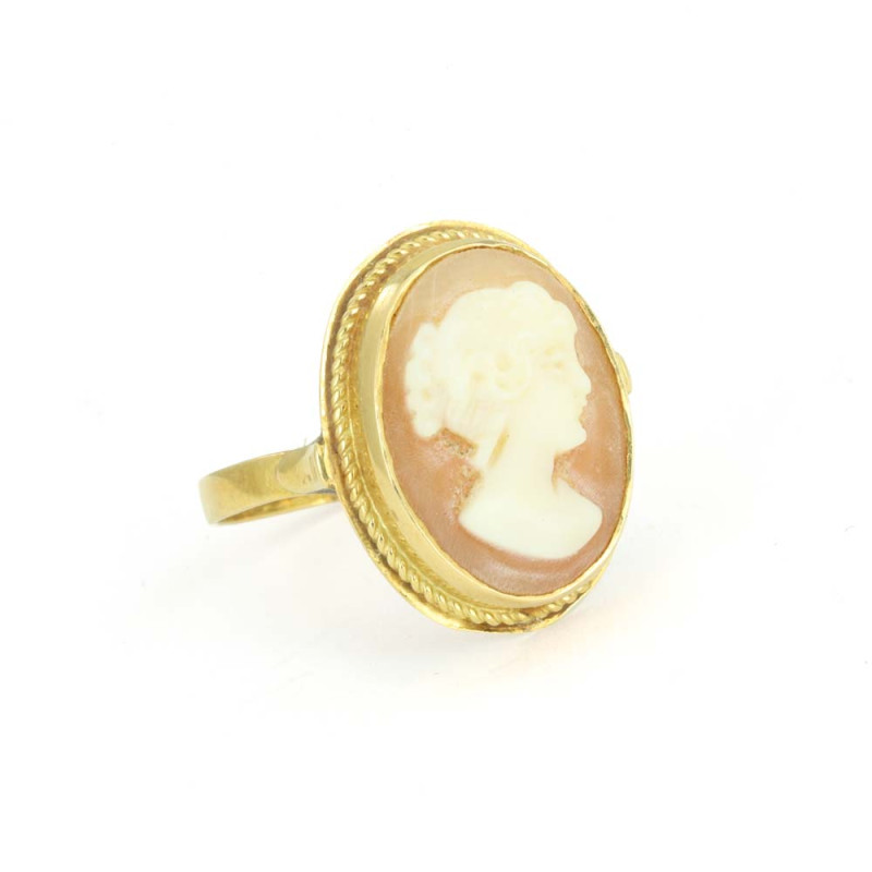 Bague en Or jaune 18k - Camée