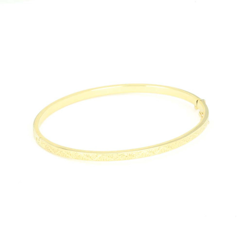 Bracelet en Or jaune 18k - Jonc