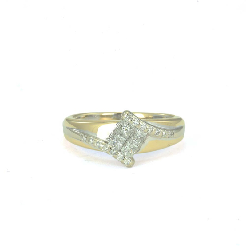 Ring aus 18 Karat Weißgold mit Diamanten