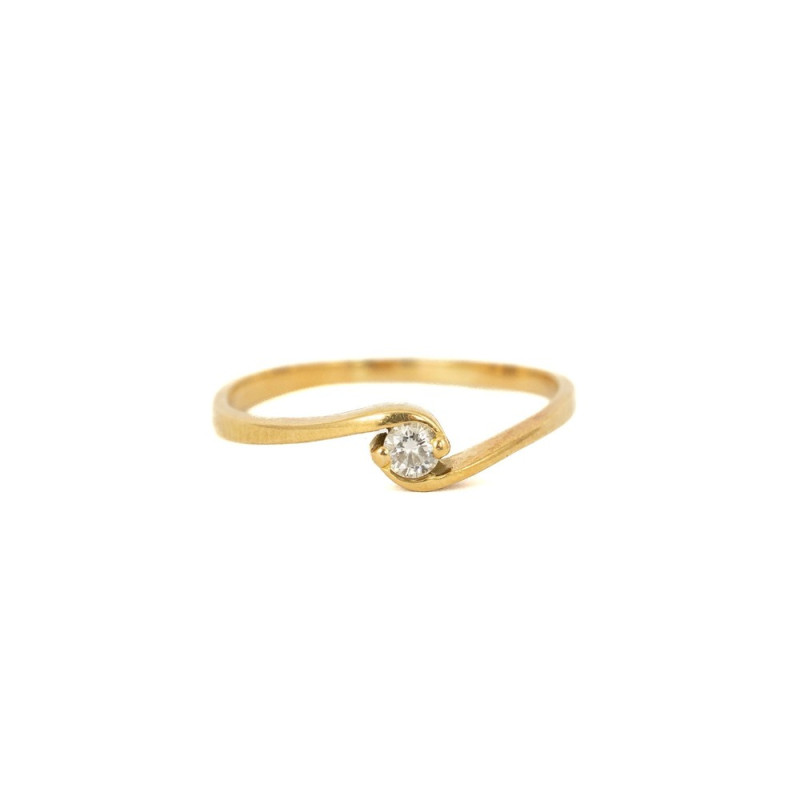 Ring aus 18 Karat Gelbgold mit Diamant