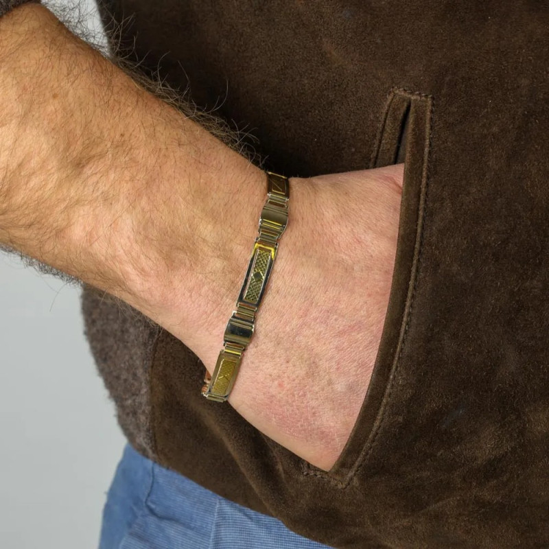 Armband aus 18 Karat Gelb- und Weißgold – Stil „Italienisch”