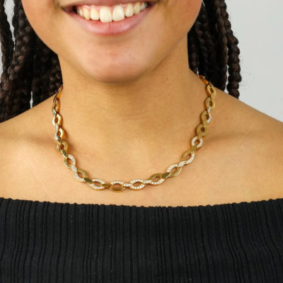 Cartier Halskette aus 18 Karat Gelbgold mit Diamanten