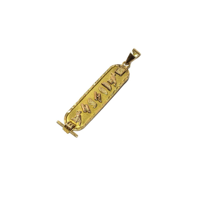 Anhänger aus 18 Karat Gelbgold – Motiv „Ägyptische Kartusche / Vorname: Vanessa“