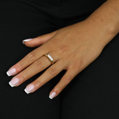 Catawiki - Bague en Or jaune 18k avec Diamants