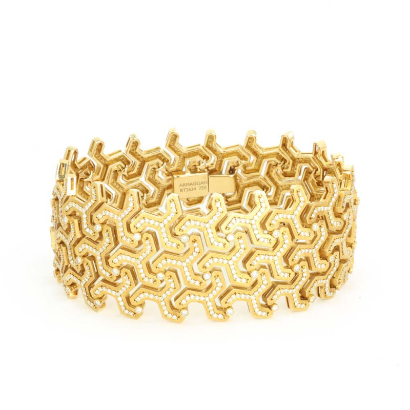 Bracelet Armaggan en Or jaune 18K avec Diamants