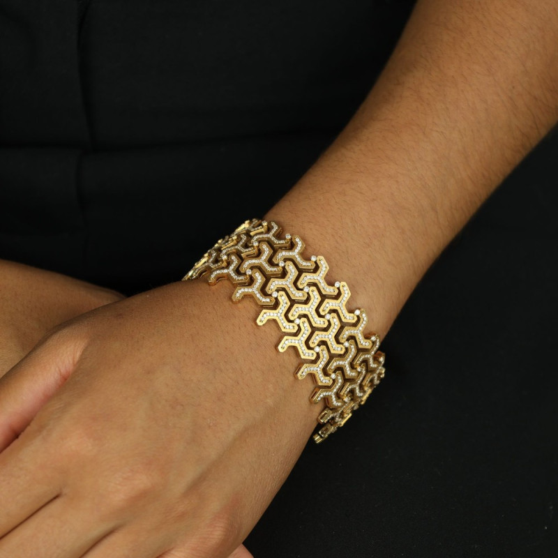 Bracelet Armaggan en Or jaune 18K avec Diamants