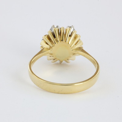 Catawiki - Bague en Or jaune 18k avec Perle et Diamants