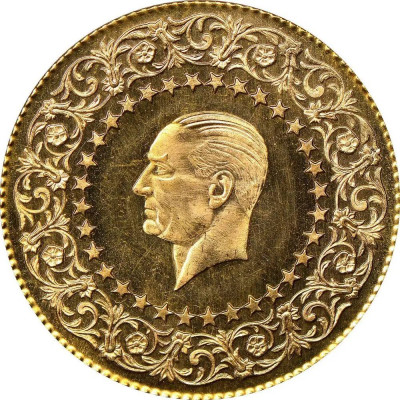 Pièce de 100 Kurush Kemal Atatürk en Or