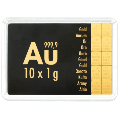 Combibar Goud - 10 x 1 gram - Circulerend - Valcambi