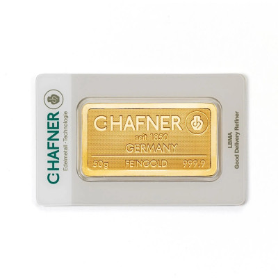 Goldbarren – 50 g – Neu